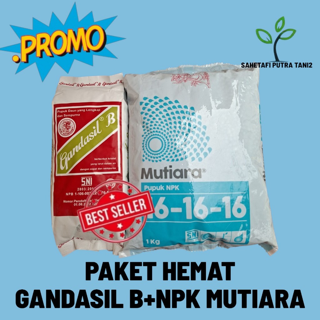 Paket HematPupuk Gandasil B Kemasan 500 Gram+Pupuk Mutiara Npk 161616 1KG Bisa cod