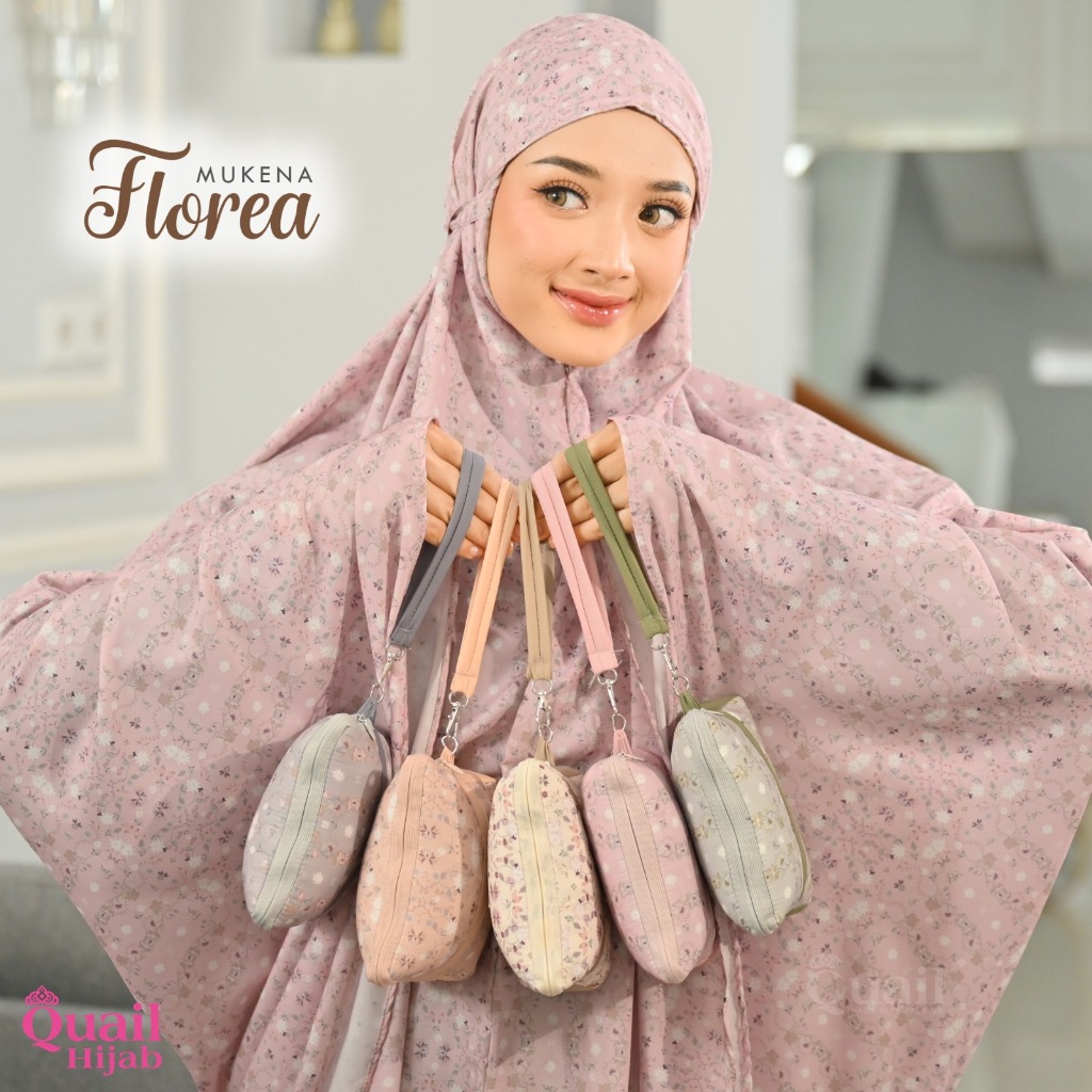 Vanya Mukena Travelling Original Quail Hijab Mukena Quail Vanya Mukena Travel Florea Quail