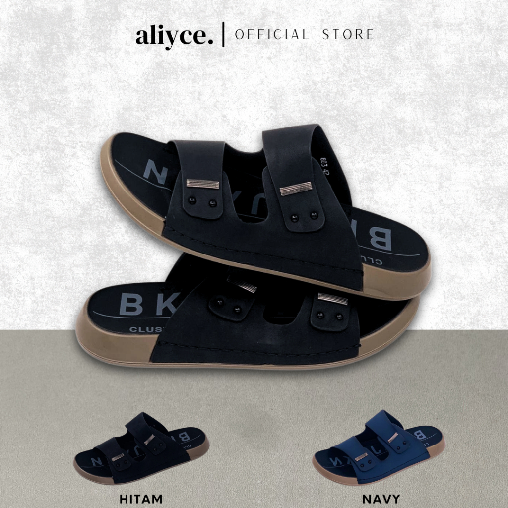 Aliyce - Sandal Slide Pria Dengan Eva Rubber Outsole Sandal Pria Kualitas Premium Import