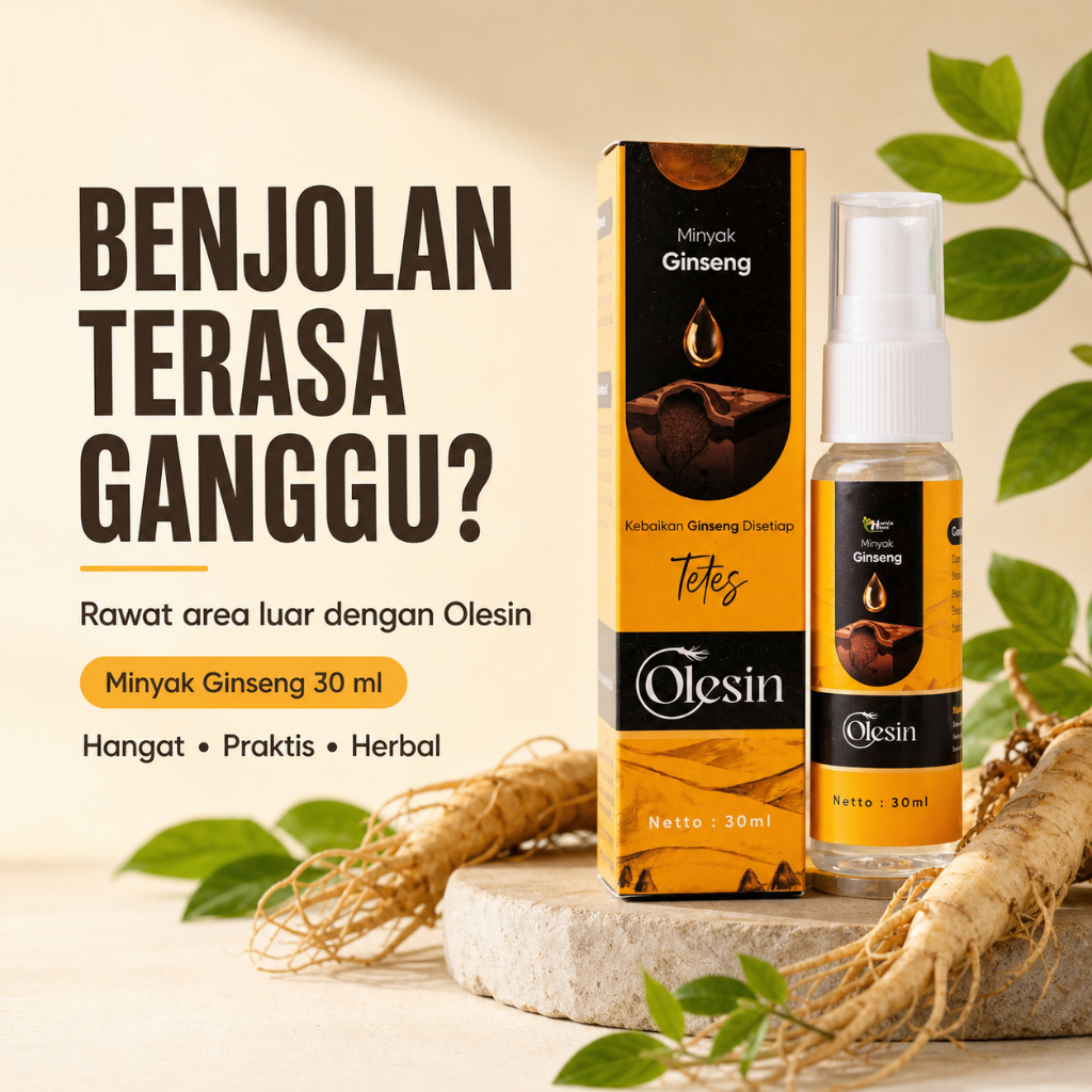 OLESIN.ID | Minyak Ginseng untuk Benjolan dan Kelenjar yang Terasa Mengganggu
