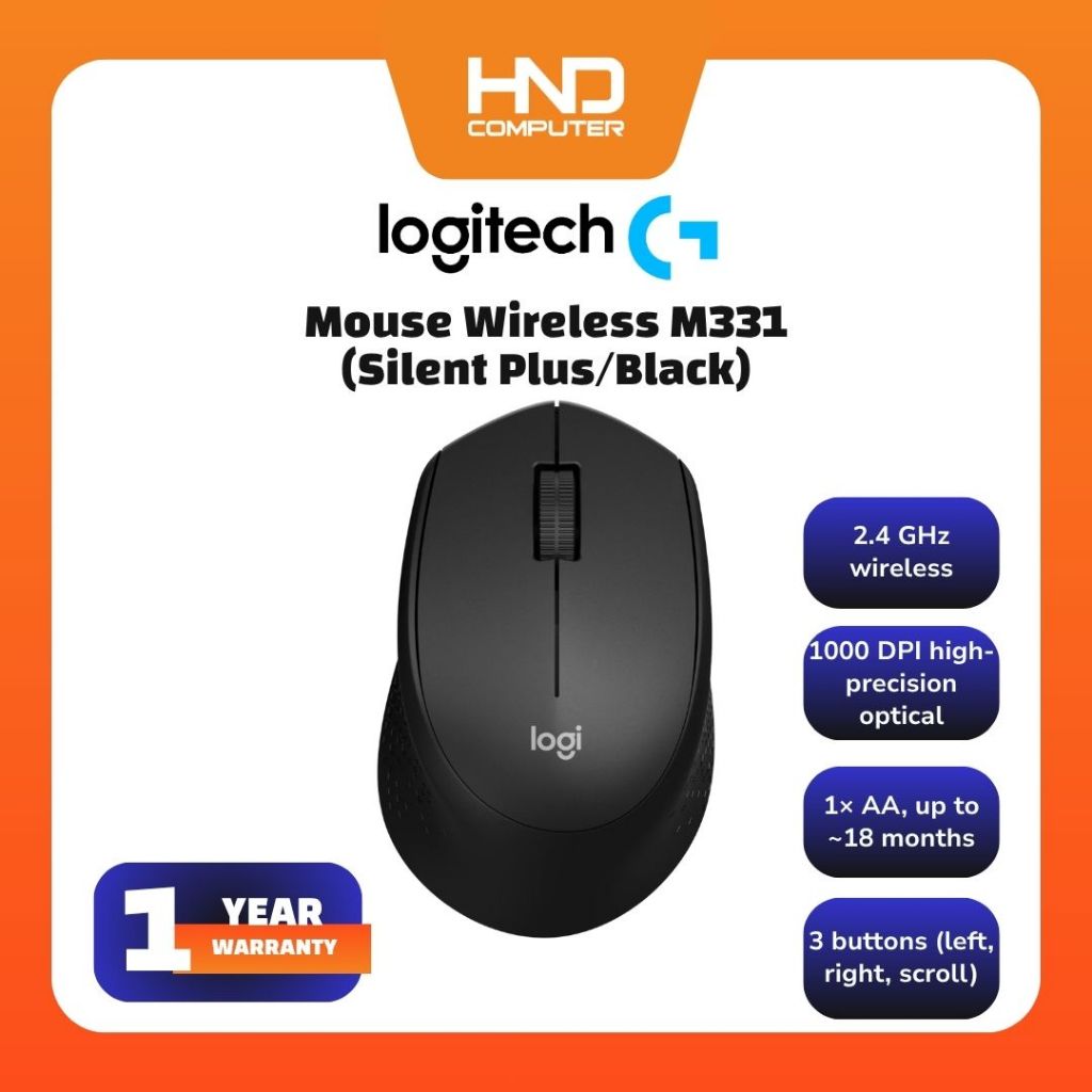 Logitech M331 Mouse Wireless Silent Click