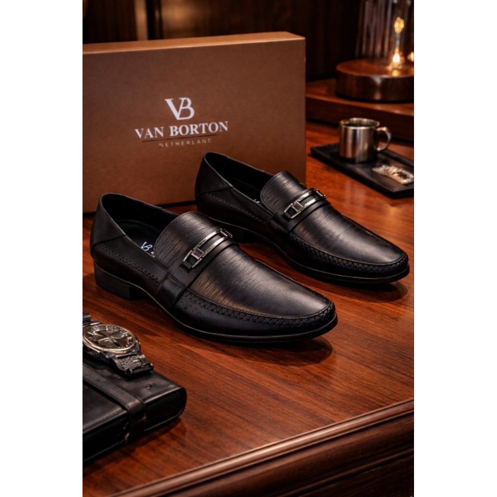 SEPATU KANTOR PRIA VAN BORTON KULIT SAPI 100%