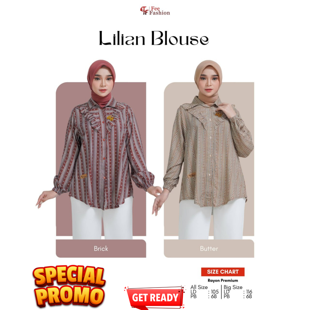 LILIAN BLOUSE - NAMIRA BLOUSE - FEE FASHION - BAHAN RAYON PREMIUM - KEMEJA ATASAN WANITA BUSUI