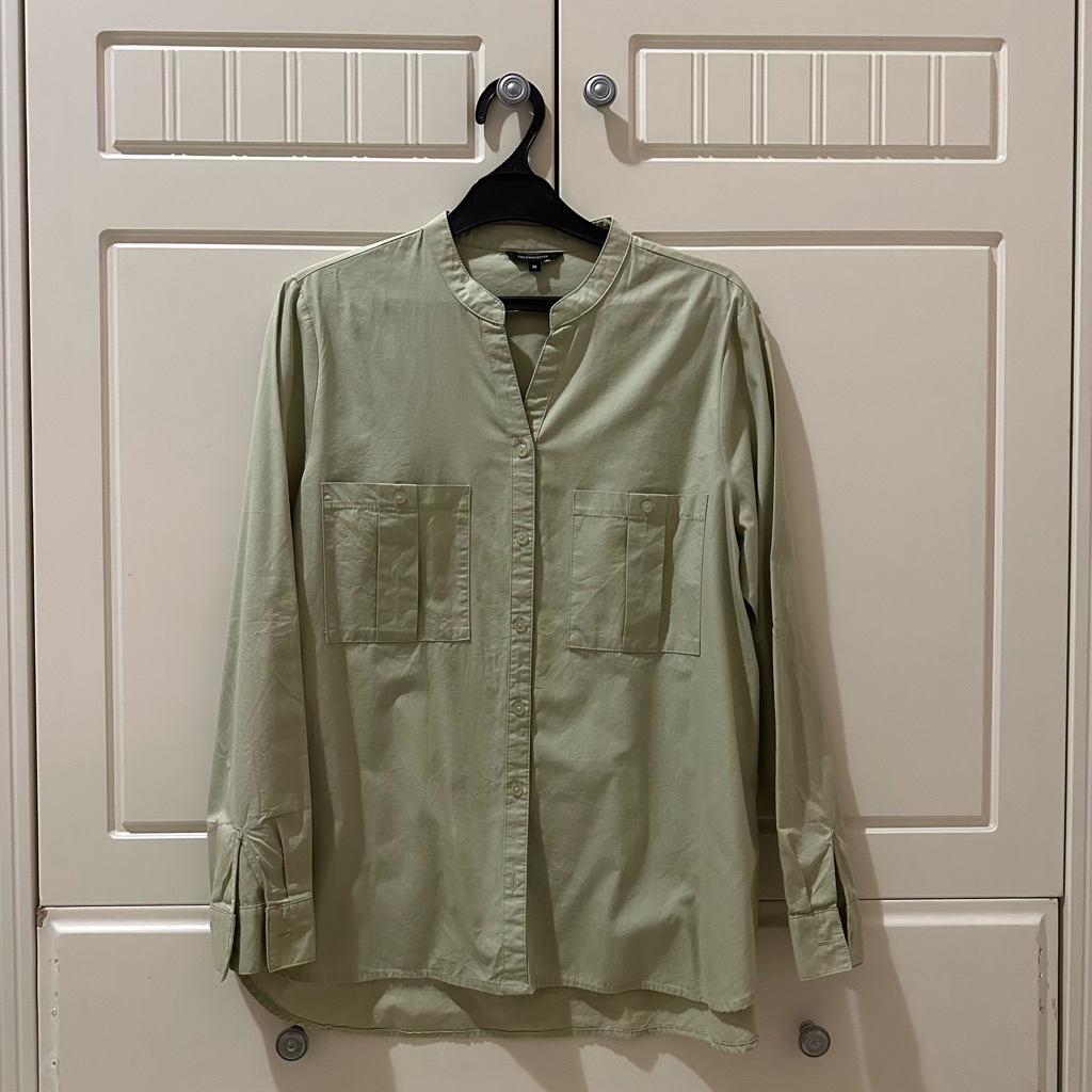 preloved shirt — baju hijau pastel kemeja kantor