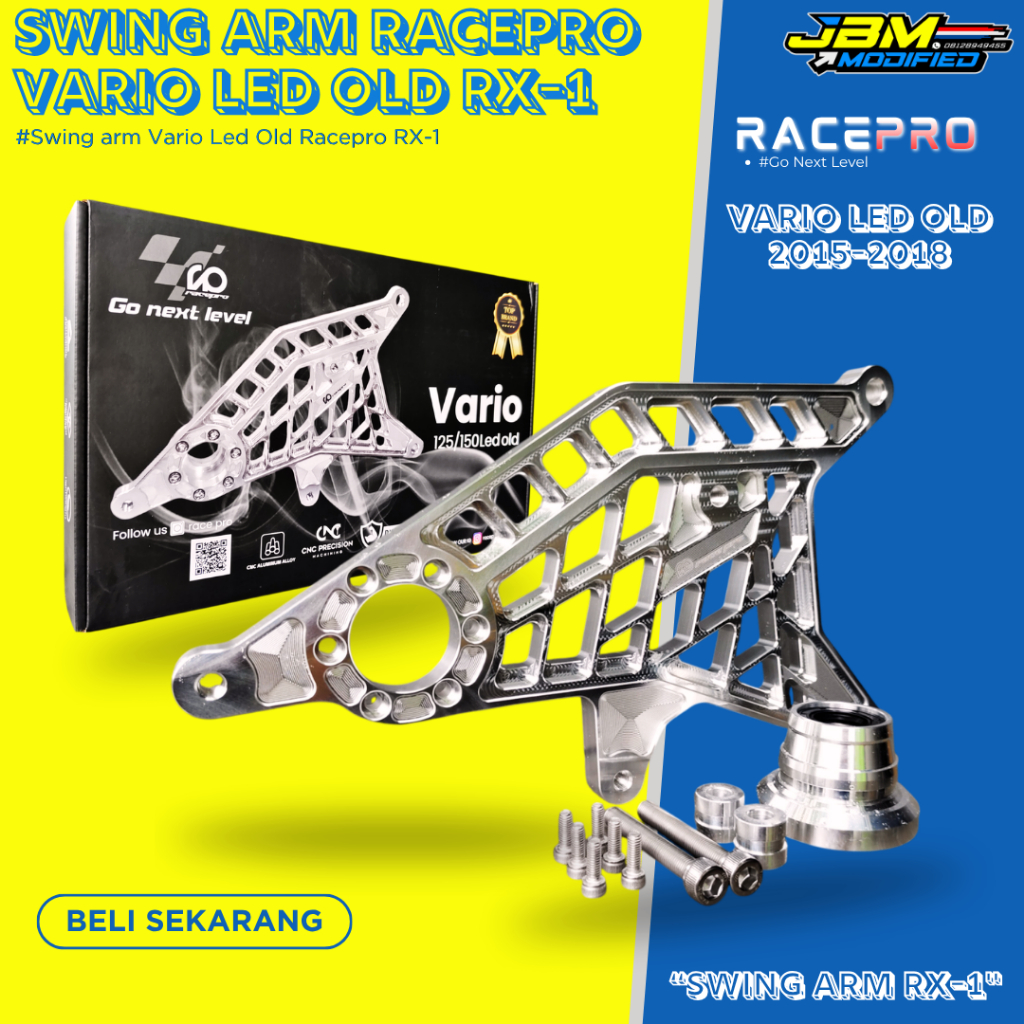 Swing Arm CNC Aluminium Model Coak Racepro RX-1 Vario 125 150 LED New Old KZR 2015 2025 Ringan Presi