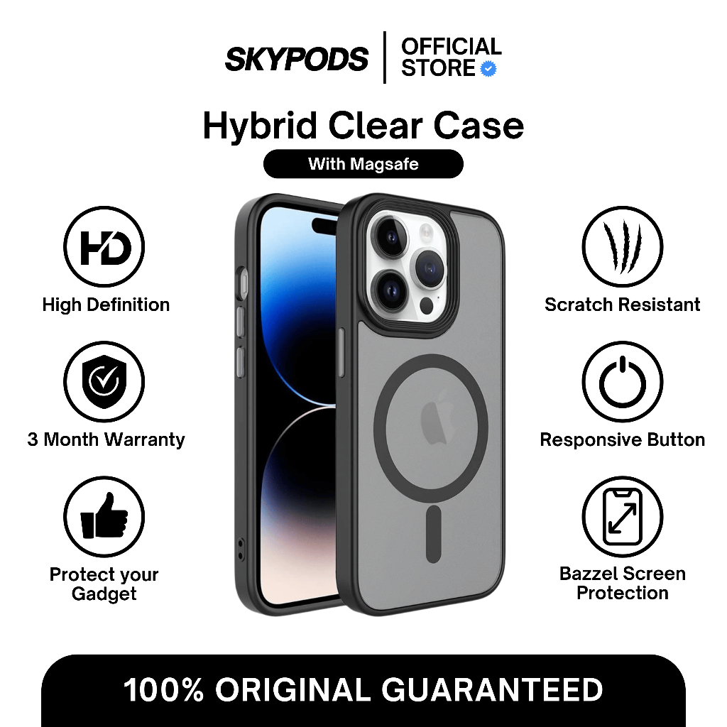 Skypods MagSafe Hybrid Clear Case iPhone X/XS/11/12/13/14/15/16 Pro Max series with Camera Control B