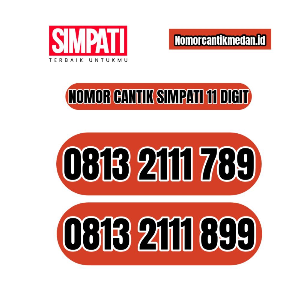 NOMOR CANTIK KARTU SIMPATI TELKOMSEL 11 DIGIT 111 789 1789 1899 899