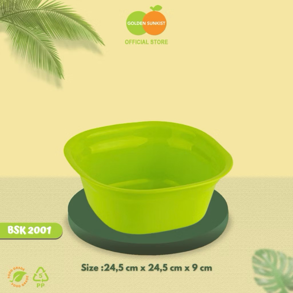 Golden Sunkist Baskom Segi Kecil BSK 2001 Golden Sunkist Waskom 3 Liter
