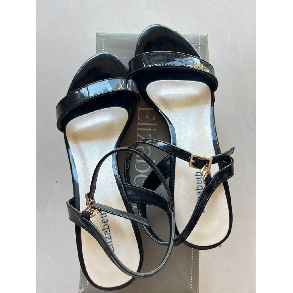 new heels elizabeth warna hitam size 37