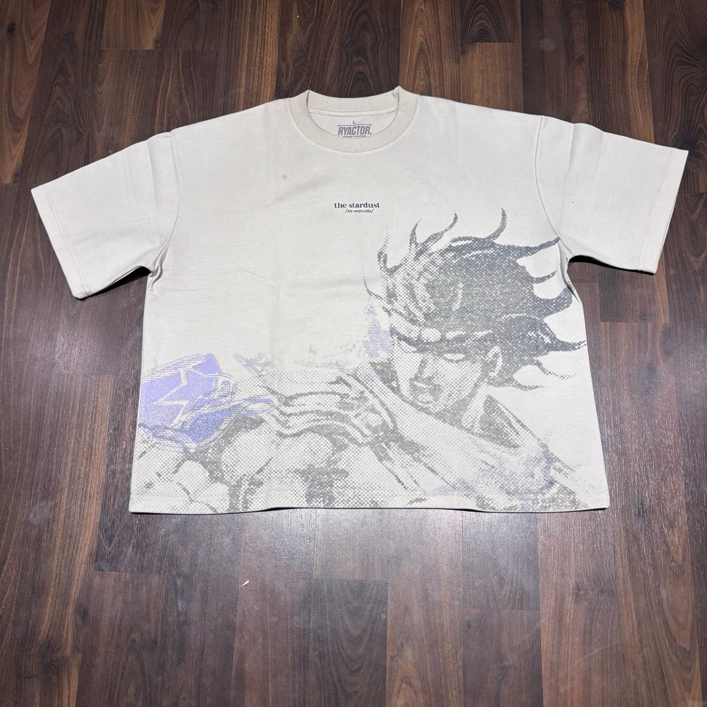 T-Shirt / Tees Bootleg RYACTOR Stardust Anime Jojo Bizarre Cream Colour
