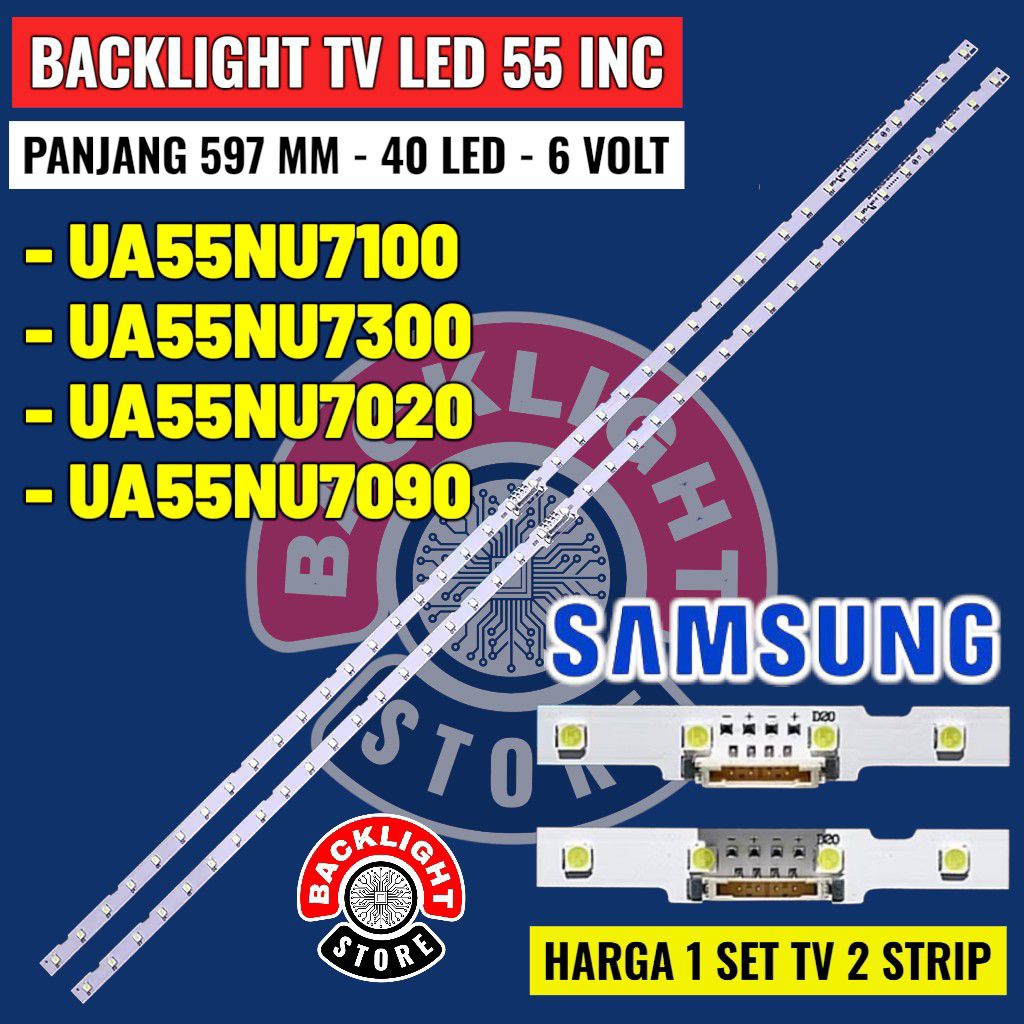 backlight tv LED Samsung 55 inc UA55NU7100 UA55NU7300 UA55NU7020 UA55NU7090