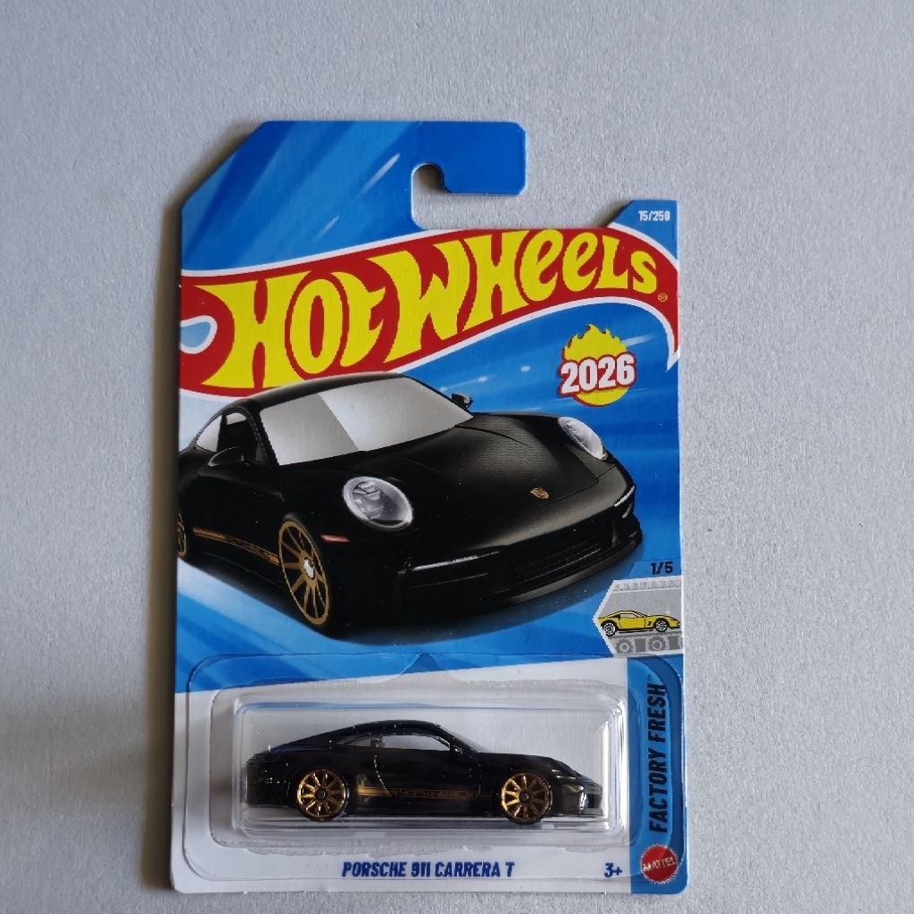 Hot Wheels Porsche 911 Carrera T Hitam