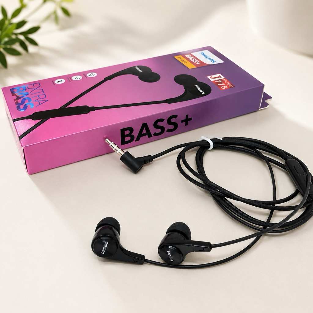 Earphone Handsfree Headset PHILIPS J-778 PH-02 PL-69 Bass+ Extra Bass J778 HF Mic PH02 PL69 Stereo