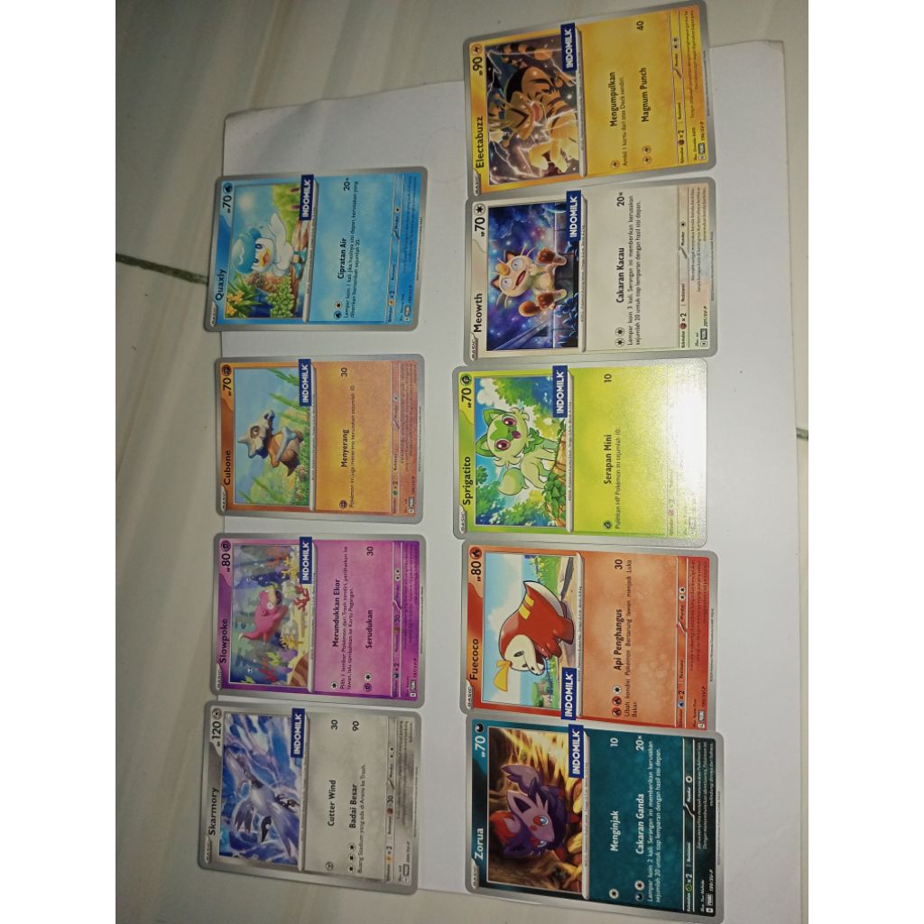 Kartu pokemon promo Indomilk tanpa Pikachu