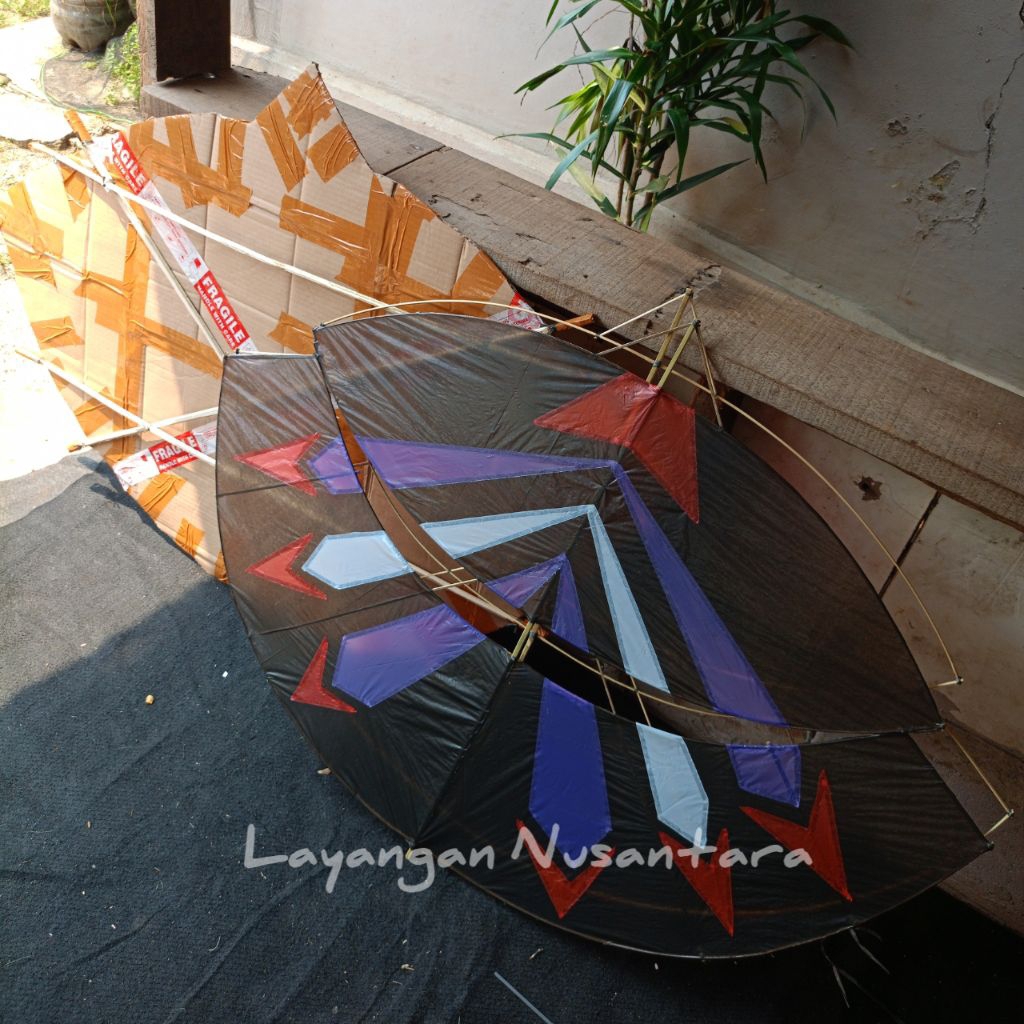 Layangan Gapangan Siap Terbang Full Set – Benang + Bonus
