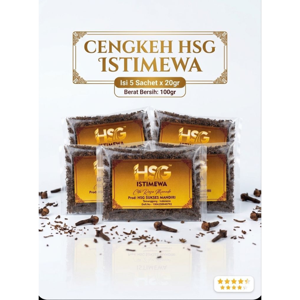 CENGKEH RAJANG PREMIUM kemasan pack isi 5 chaset 20g [HSG ISTIMEWA]