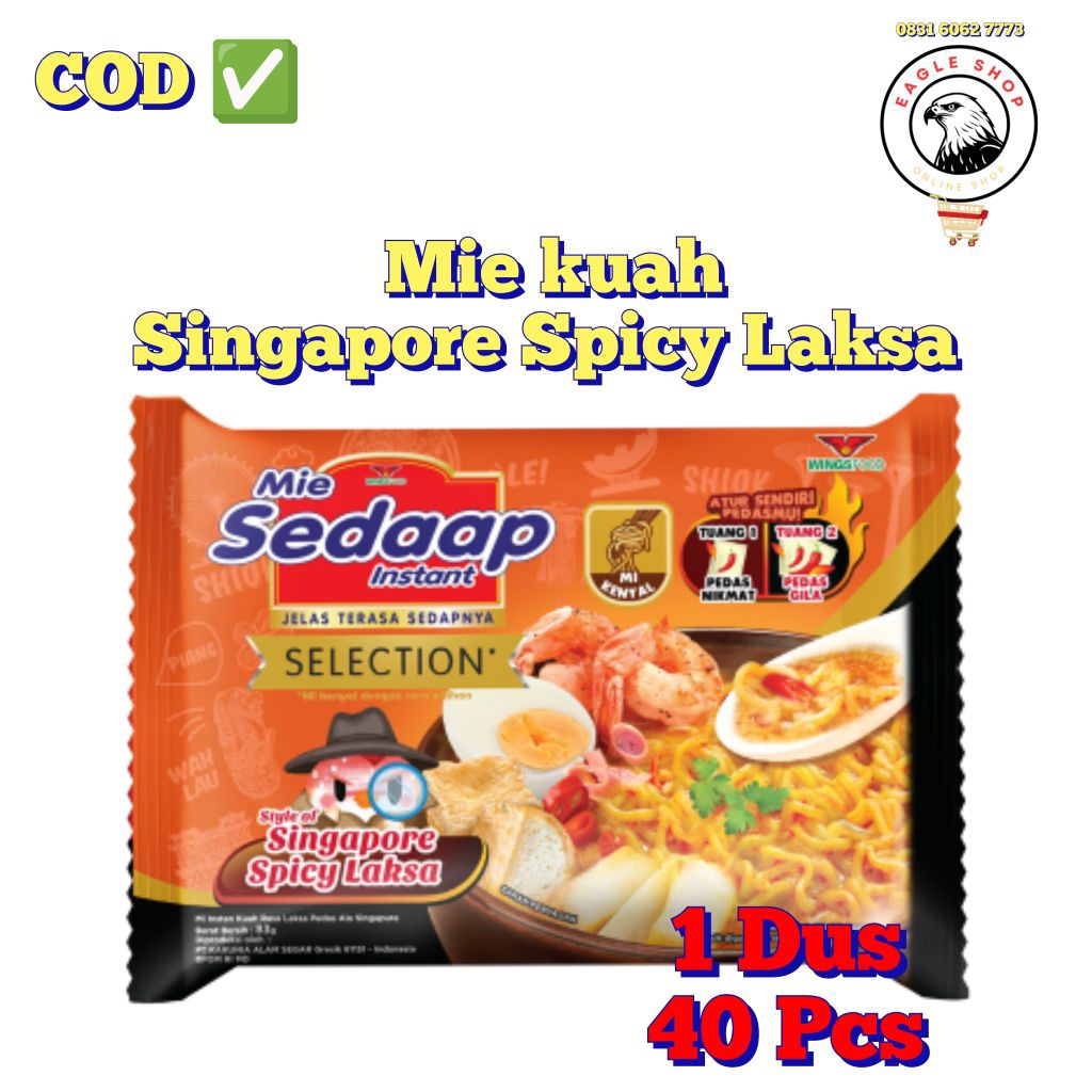 Mie instan - Mie Sedaap Kuah Singapore Spicy Laksa 1 dus 40 pcs