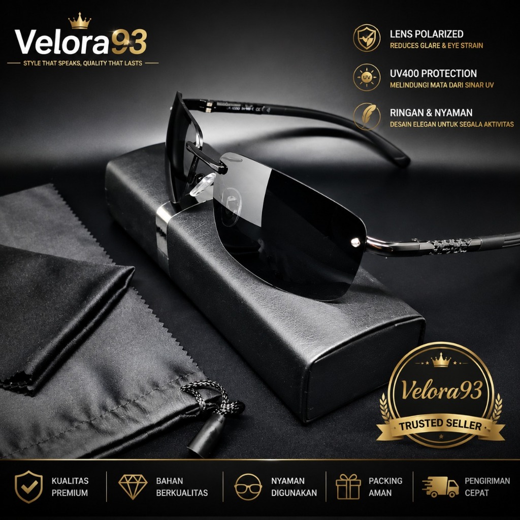 Kacamata Anti Silau Pria Lensa Polarized / Kacamata Fashion Pria / Sunglasses Polarized KacamataTran
