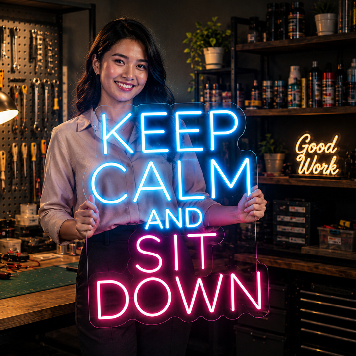 [Harga PerHuruf ] Neon flex Custom Nama Bisa Request Warna / Custom Neon Sign