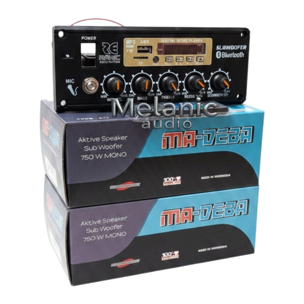 kit power aktif speaker mono karaoke subwoofer usb Bluetooth.MADEBA