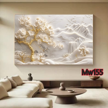 Wallpaper Jumbo Pemandangan Panorama Bonsai Langsung Tempel - Stiker Pohon Bonsai 3d