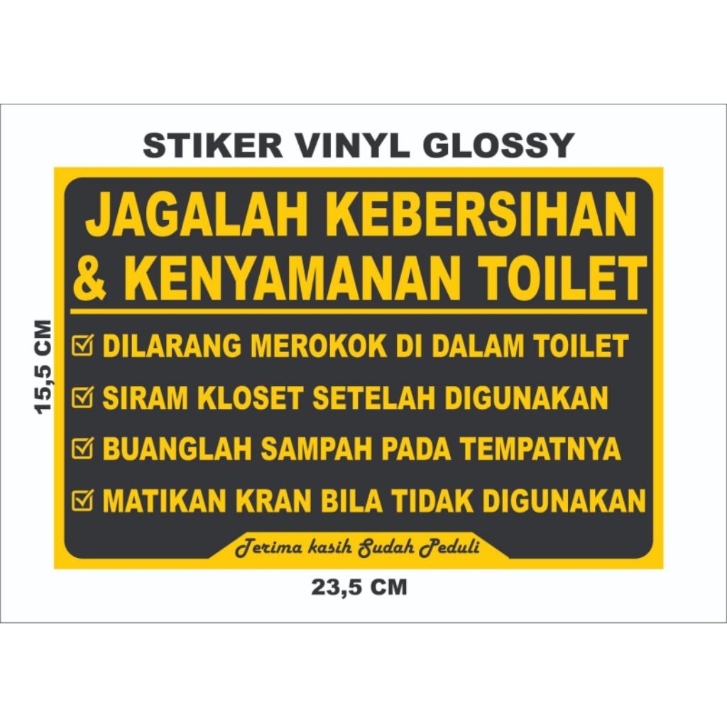 STIKER JAGALAH KEBERSIHAN TOILET