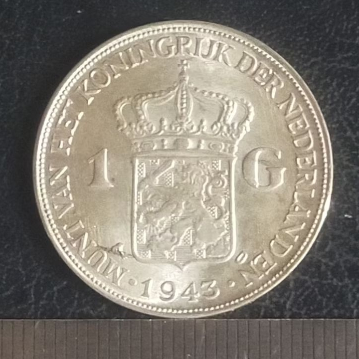 #1.WH. KOIN KUNO || KOIN PERAK || SILVER COIN WILHELMINA 1 G TAHUN 1943