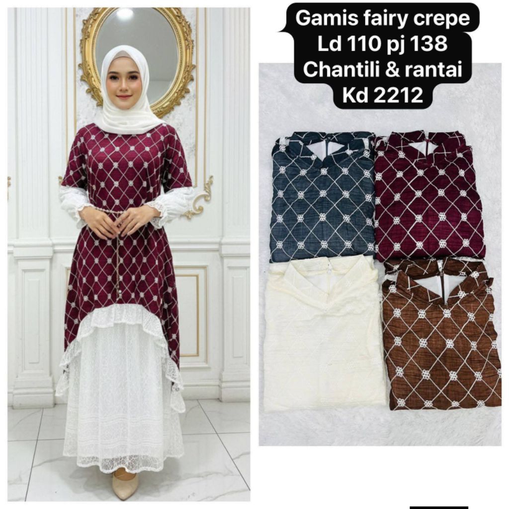 Maxi dress, gamis muslim motif bunga