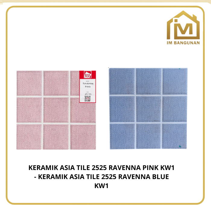 KERAMIK ASIA TILE 2525 RAVENNA PINK - BLUE