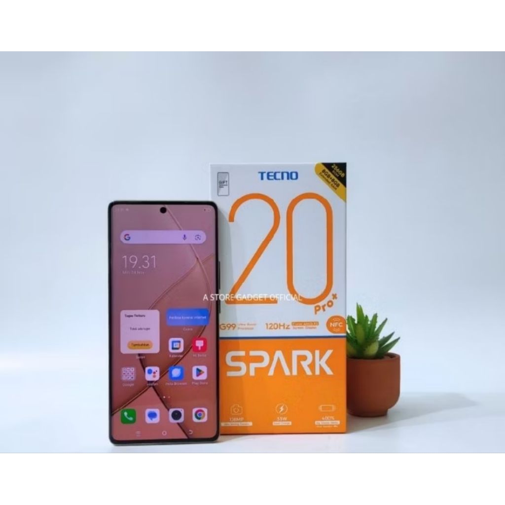 TECNO SPARK 20 PRO PLUS 8/266 SECOND FULLSET ORI LIKE NEW