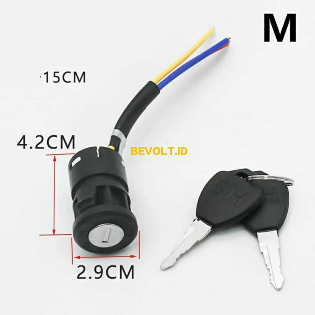 1 set kunci kontak universal sepeda listrik/skuter listrik/motor listrik
