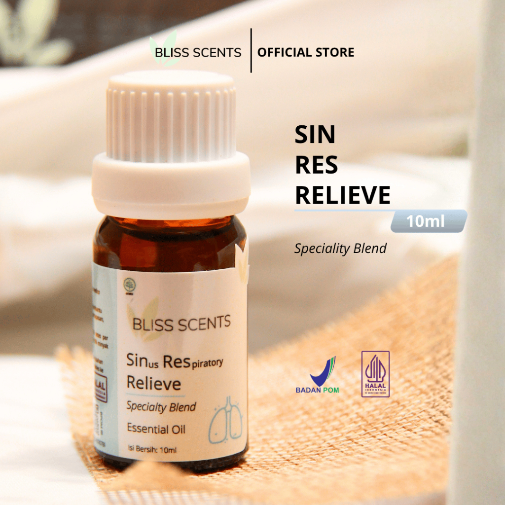 BLISS SCENTS Sinus Respiratory Relieve Essential Oil Blends 100% Murni Therapeutic Grade Aromatherap