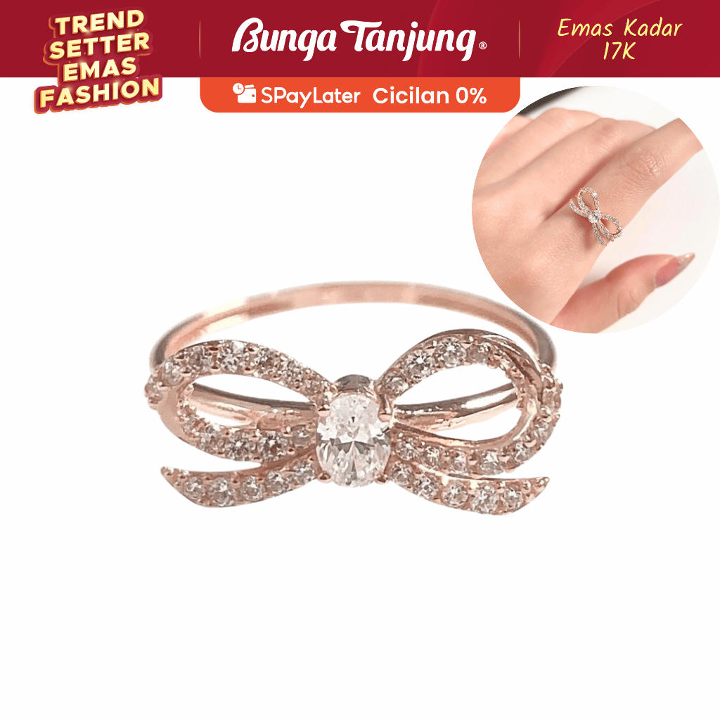 CINCIN BELINA PITA BLINK - EMAS 17K - BUNGA TANJUNG GOLD