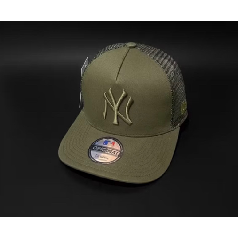 TOPI BASEBALL MLB NY TRUCKER JARING ORIGINAL FULL GREEN ARMY CAPS / TOPI BEST SELLER BISA COD / WITH