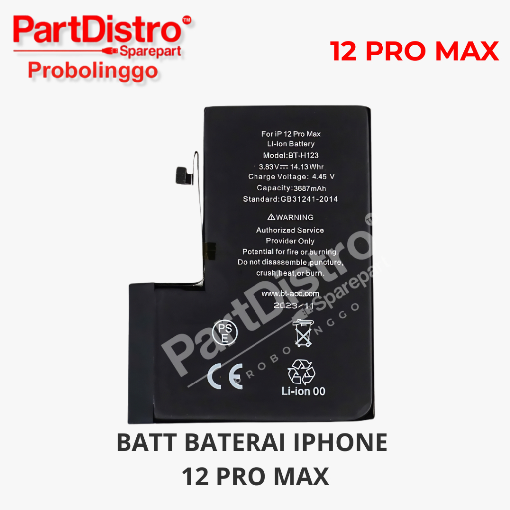 BATT BATERAI IPHONE 12 PRO MAX ORIGINAL OEM BERGARANSI