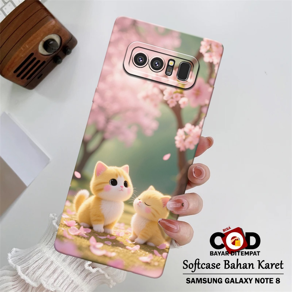 Case Hp Samsung Galaxy Note 8 Terbaru - Gambar Kucing Lucu - Casing Samsung Galaxy Note 8 Terbaru - 