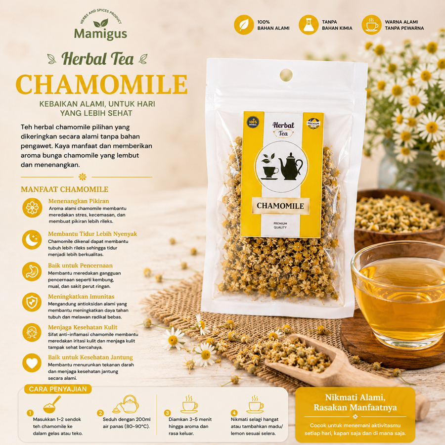 Teh Chamomile / Chamomile Tea / Teh Herbal Alami