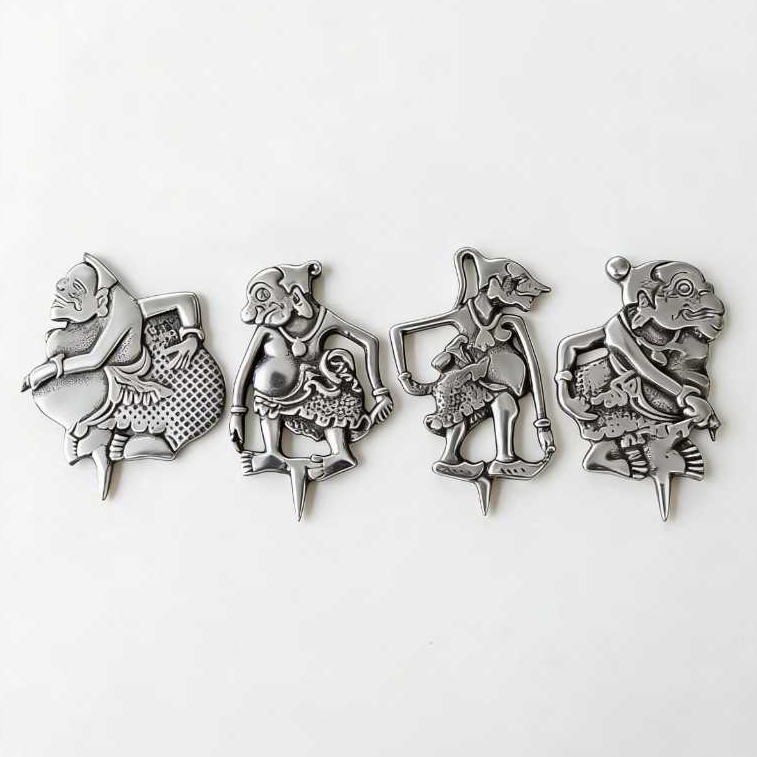 Miniatur Wayang Punokawan Aluminium Antik