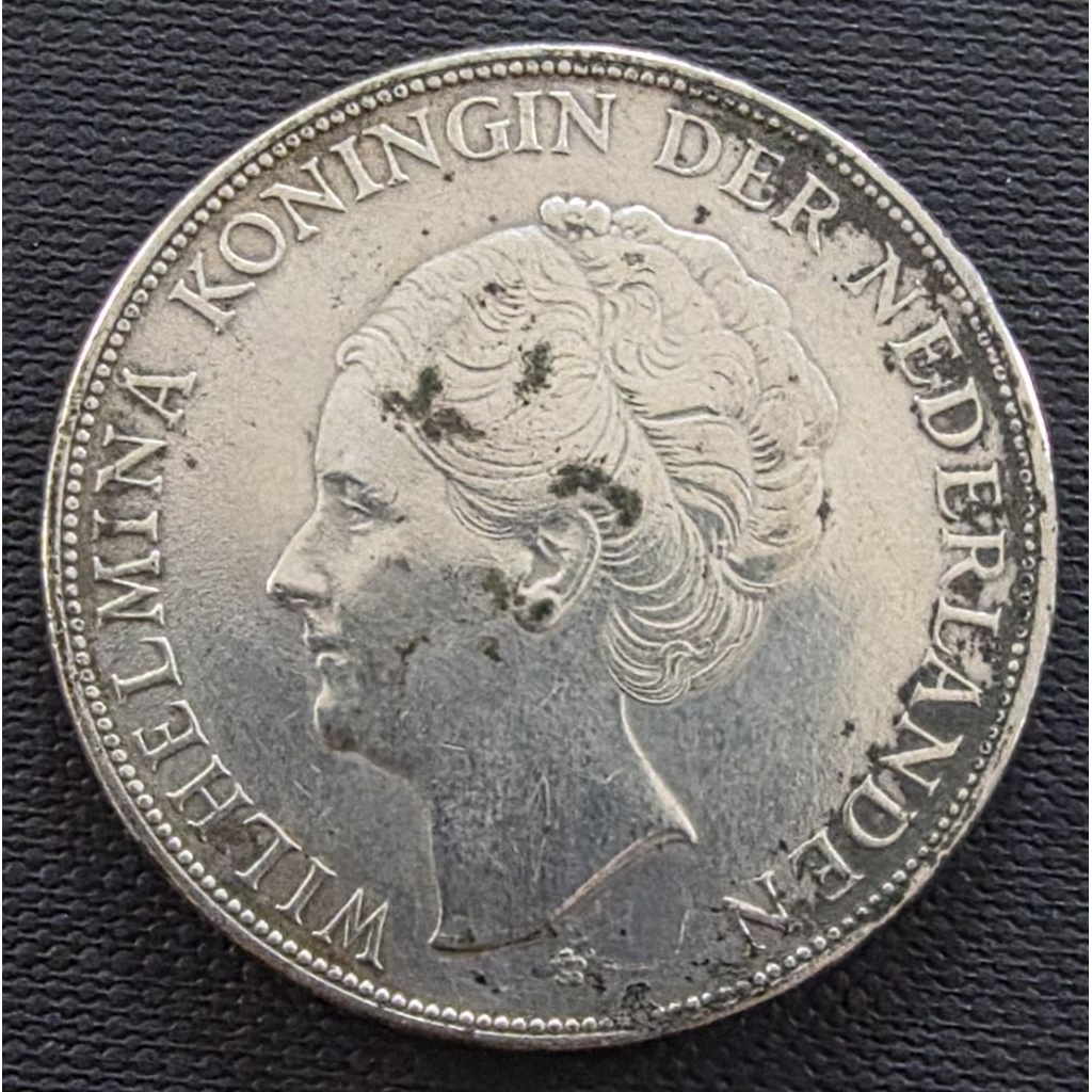 Koin Perak 2½ Gulden 1931 Wilhelmina