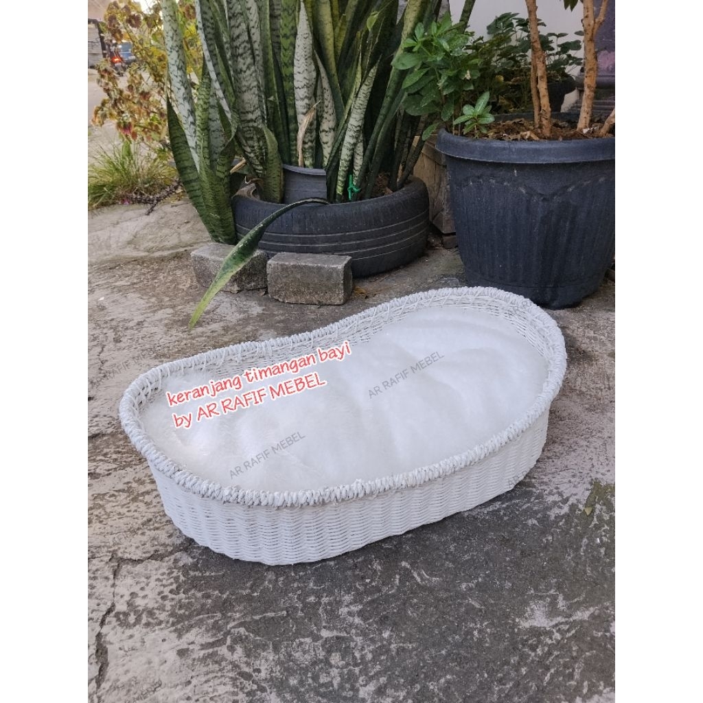 Keranjang rotan / timangan aqiqah bayi rotan / ayunan aqiqah / dekorasi aqiqah / keranjang aqiqah ba