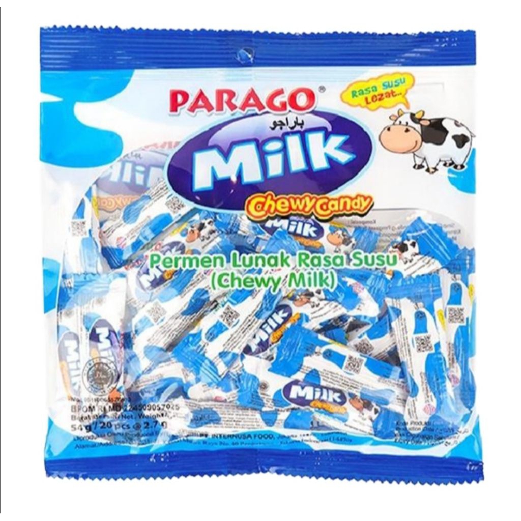PARAGO MILK CHEWY CANDY PERMEN LUNAK SUSU 108 GR