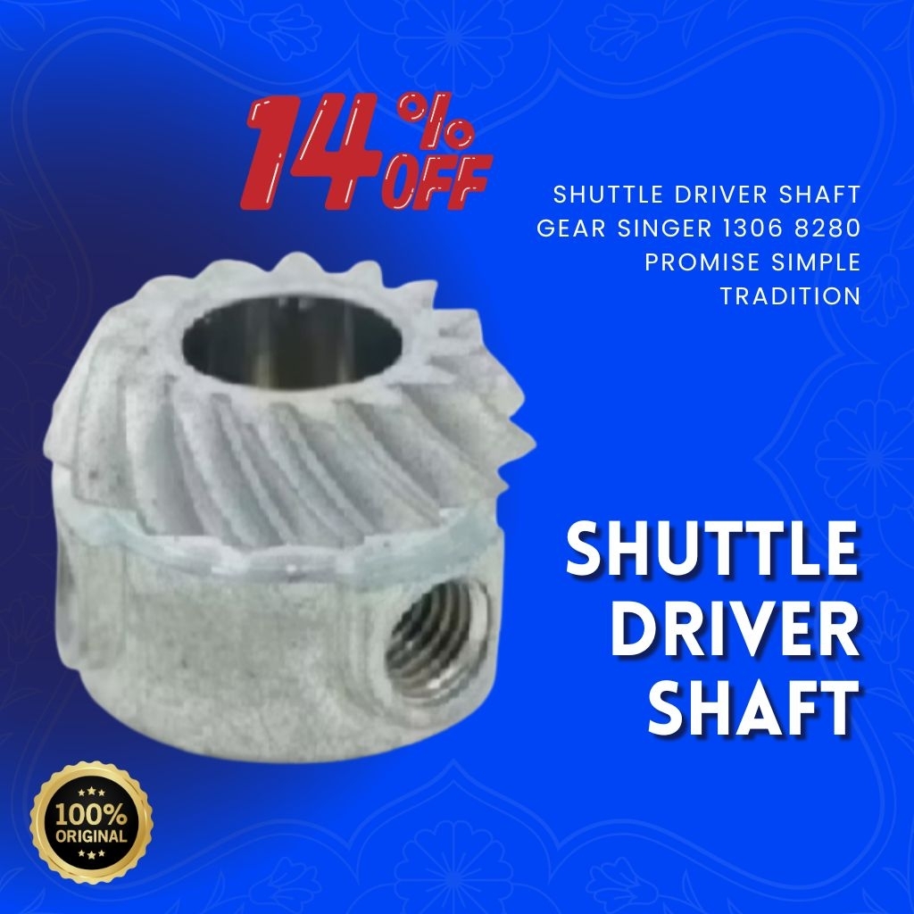 Gigi Rotari Mesin Jahit Singer 15CH Shuttle Drive Shaft Gear Sparepart Original Baja