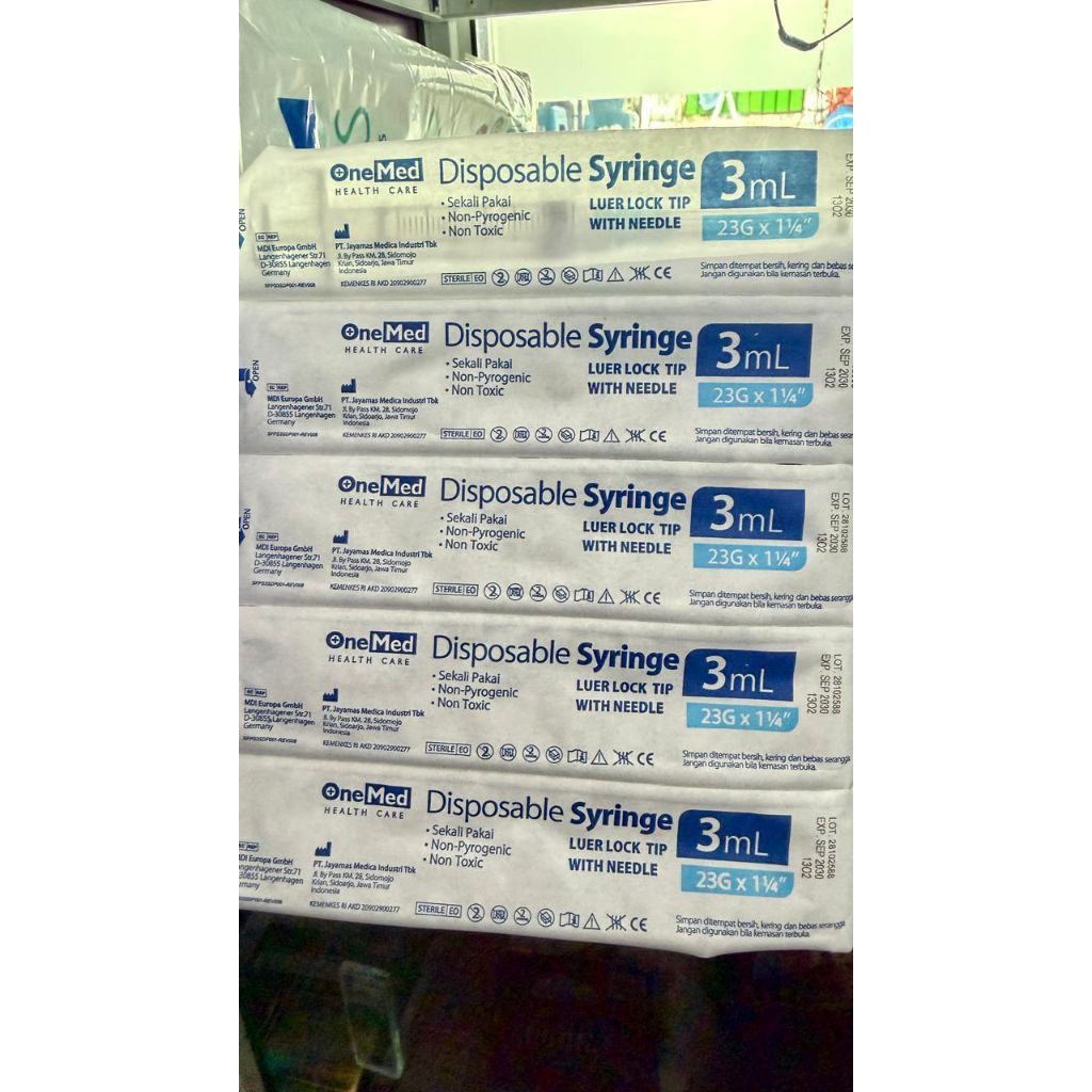 Speed / Spuit 3cc 3ml onemed per pcs disposable syringe / jarum suntik