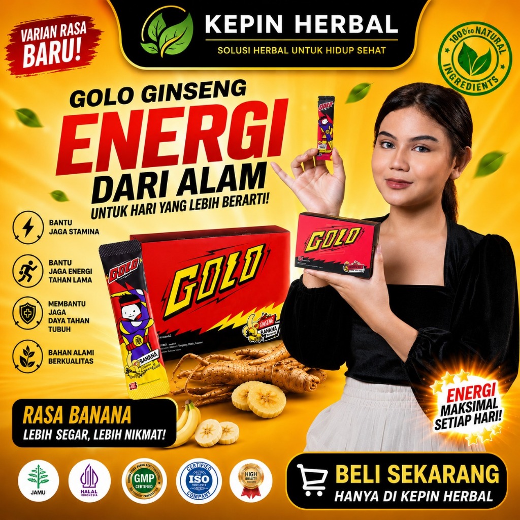 MINUMAN HERBAL BUBUK GOLO Ginseng Botanical 1 Box