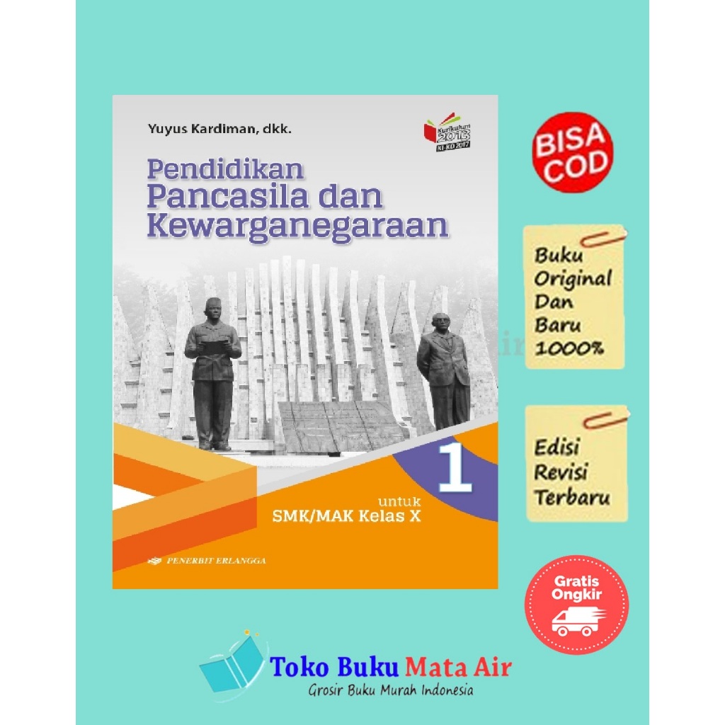 BEST SELLER PENDIDIKAN PANCASILA & KEWARGANEGARAAN (PPKN) SMK/MAK KELAS 10 11 12 KIKD17 - ERLANGGA