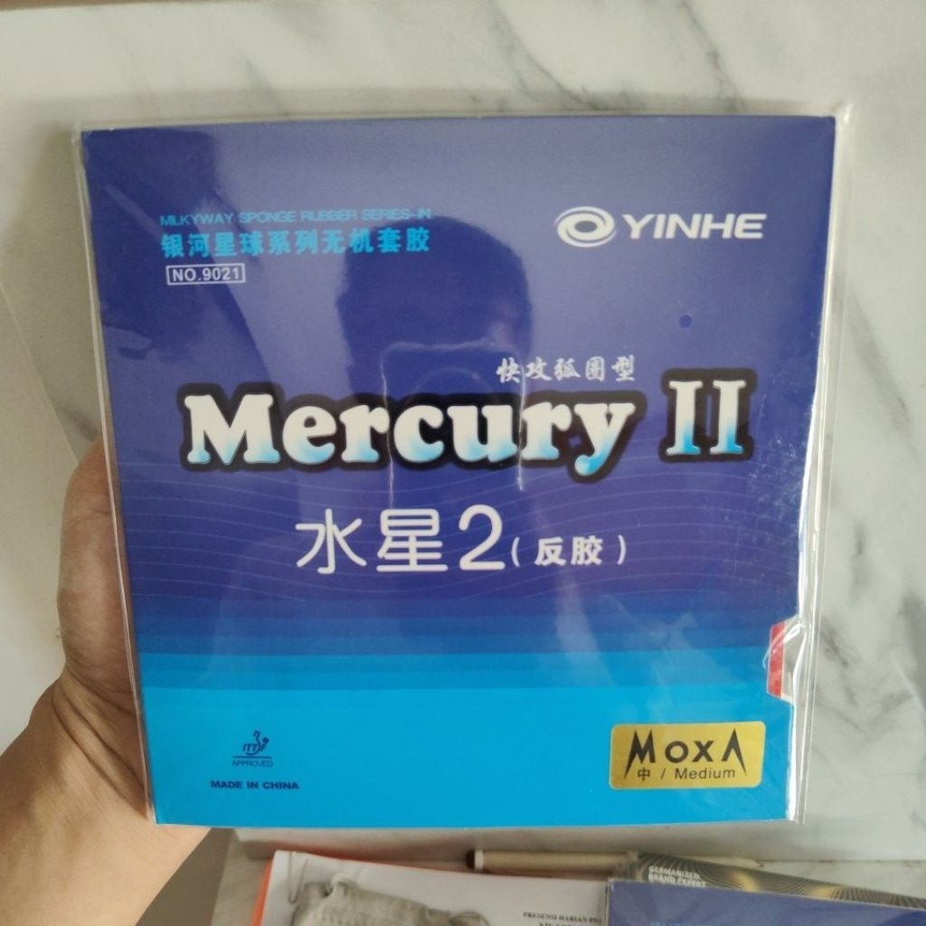 karet tenis meja yinhe mercury II medium warna merah