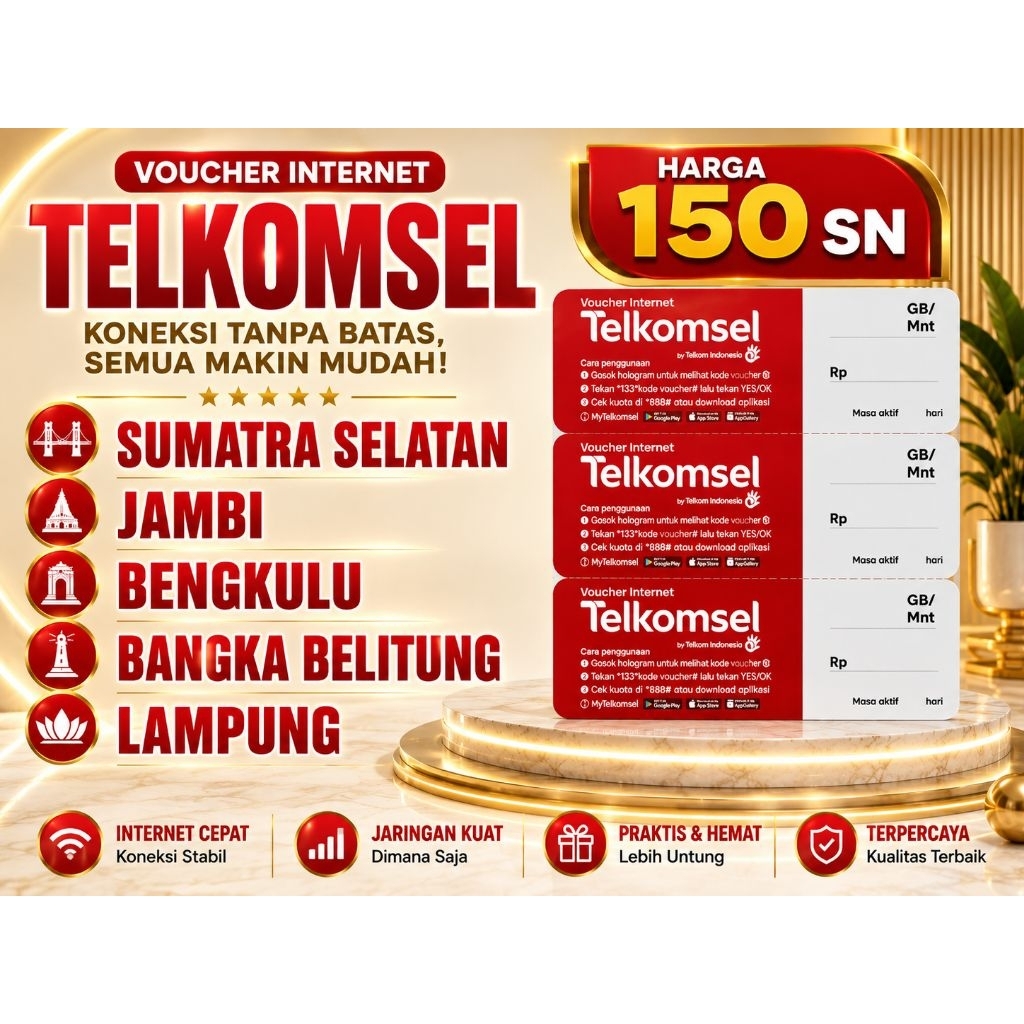 VOUCHER KOSONG TELKOMSEL SUMBAGSEL 150sn EXP 2027