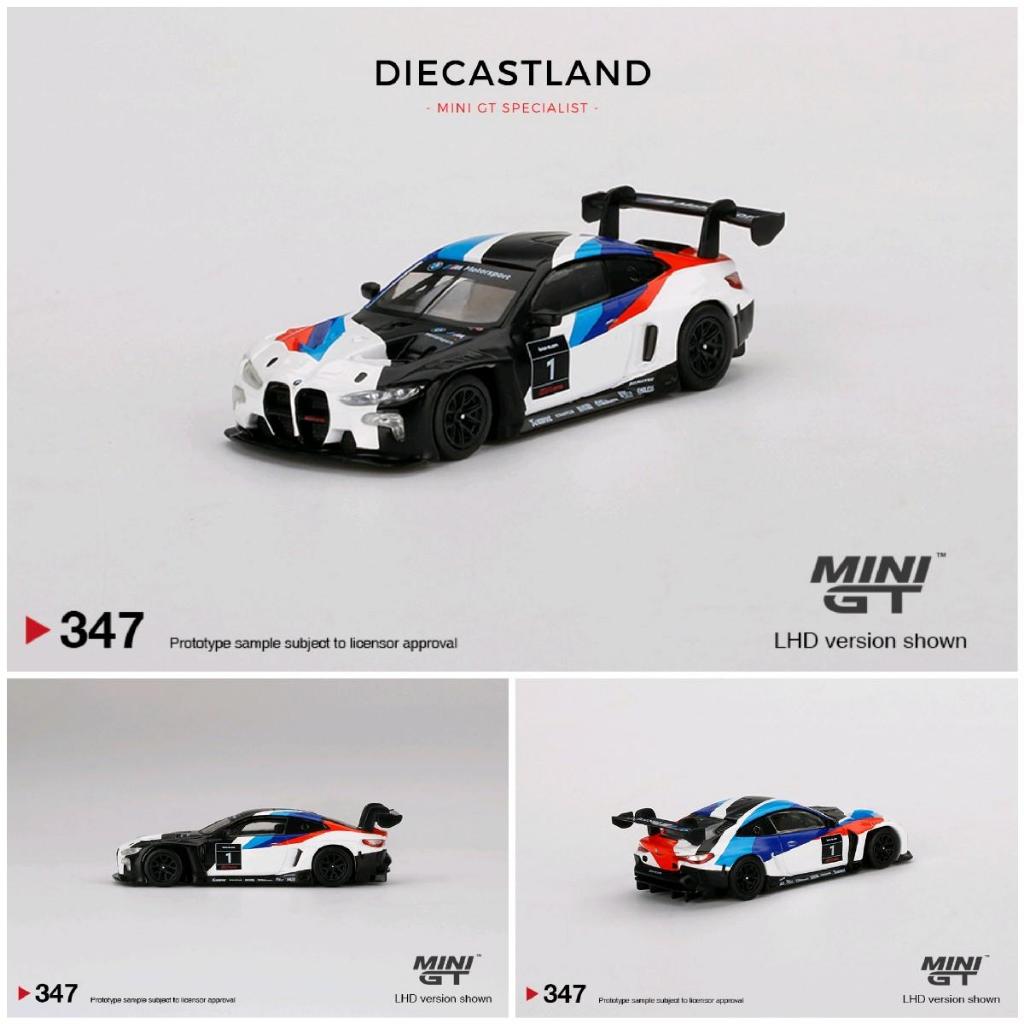 Mini GT #347 BMW M4 GT3 2021 Presentation White MGT00347 MiniGT MGT BMW M4 GT3 White Putih Hitam Liv