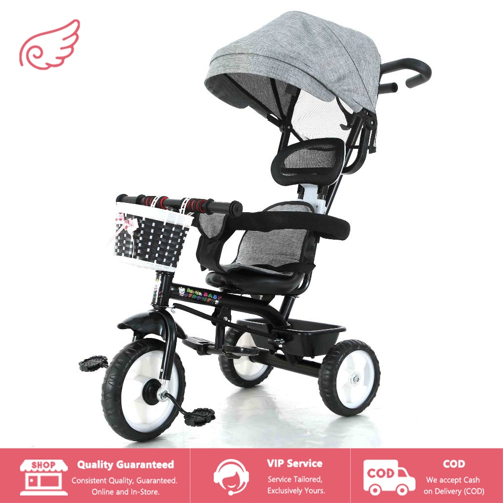 EVIANANGEL Sepeda Roda Tiga Anak Sepeda Roda 3 Bayi Tricycle Anak Sepeda Kereta Dorong Troli Bayi Se