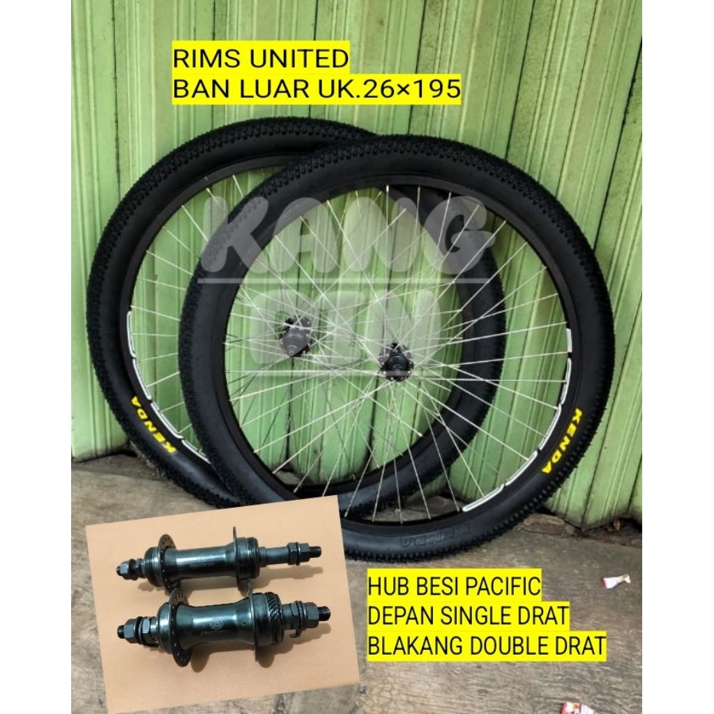 H) Velg Sepeda Uk 26 Mtb, Federal, Gunung Set Ban Luar Dalam Sepasang Depan Belakang